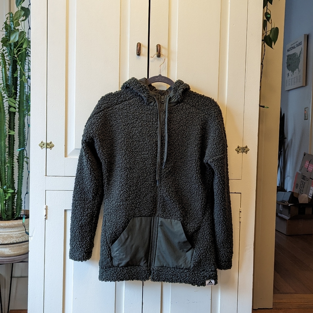 Adidas Zip Up hooded Fleece